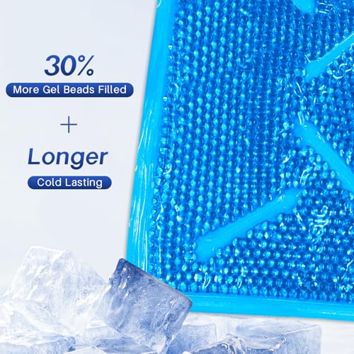 Knee Ice Pack Wrap for Pain Relief Reusable Multi-Purpose Gel Ice Wrap for Leg Ankle Foot Wrist Injuries Swelling Knee Replacement Post-Surgery Recovery Cold Compression for Meniscus Tear ACL - color: Blue