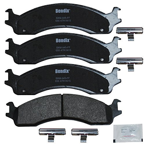 Bendix Priority1 CFM655 Semi-Metallic Front Brake Pads for Select Models Dodge B2500,B3500,Ram 2500 Van,3500 Ford E-150,E-250,E-250 Econoline,E-350 Club Wagon,Super Duty,E-450 F-250,F-250 HD,F-350 - style: CFM655