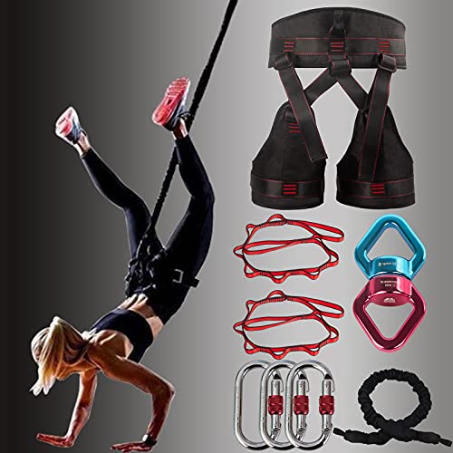 DASKING Natural Latex Resistance Bands Set - 3-Level for Suspension Trainer for Home Gym, Yoga & Recovery (Adjustable Harness, Exercise Guide) - style: Weight Class-1:60KG, Fit for 110-143 pounds