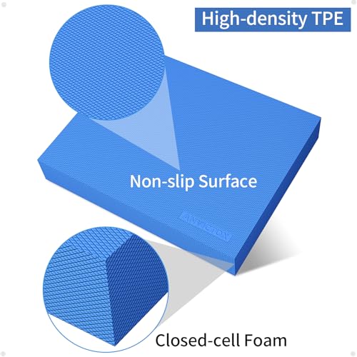 Balance Pad 19.8 * 15.7 * 2.4",XL Balance Pad for Physical Therapy,Extra Large Foam Balance Board Stability Pad for Rehabilitation Core Training Stretching Mobility - color: Blue-XL(19.8*15.7*2.4")
