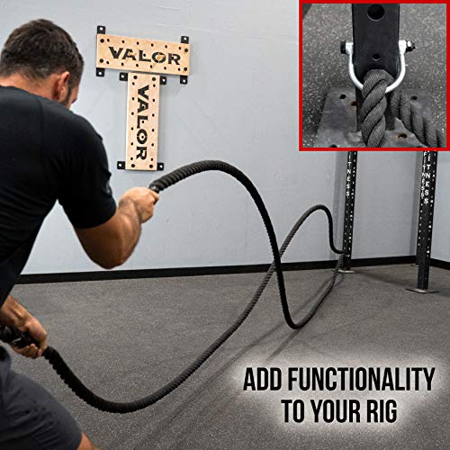 Valor Fitness Heavy-Duty Stainless Steel Shackle Attachment for Fitness Rigs – Perfect for Hanging Climbing Ropes, Gymnastic Rings, Suspension Trainers