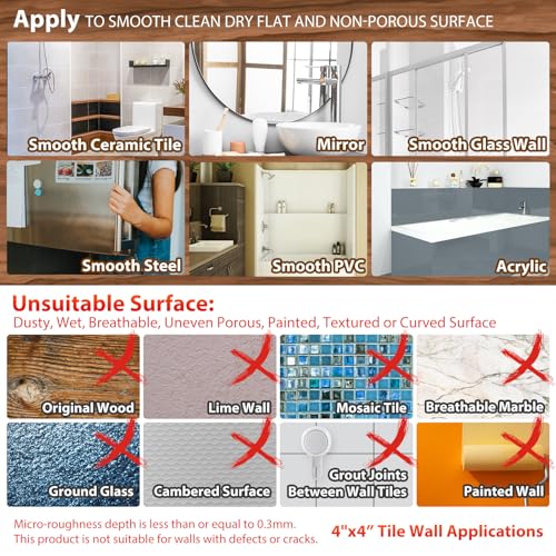 TAILI Grab Bars for Bathtubs and Showers 2 Pack Suction Grab Bar, Heavy Duty Shower Handle Removable Bath Handrails for Seniors and Elderly, Bathroom Safety Grip No Drilling Waterproof,Wood Grain,G9 - color: Wood Grain, size: 16.8"