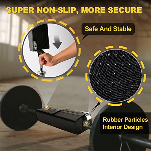 POWER GUIDANCE Square Hip Thrust Pad Barbell Squat Pad Protective Pad for Barbell Bench Press, Barbell Hip Thrusts, Weight Lifting, Squats, Lunges - Fit Standard and Olympic Bars - color: Black