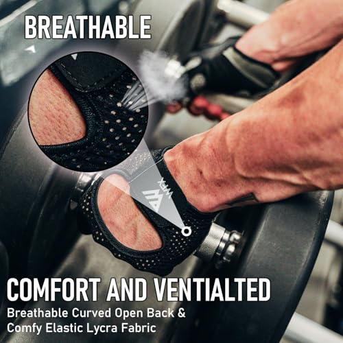 WESTWOOD FOX Weight Lifting Gloves for Men Women Gym Gloves with Wrist Wrap Support for Workout Training Exercise Fitness Hanging, Pull ups for Dumbbell, Cycling - color: Blacks, size: Small