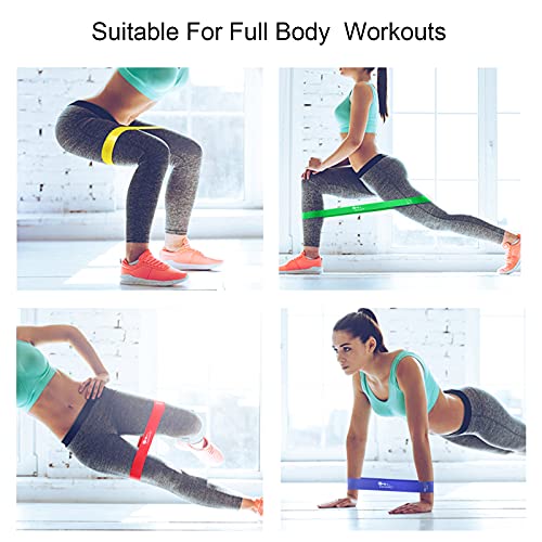 Resistance Bands Set, Himaly Exercise Bands Strength Training Fitness Bands Workout Elastic Bands with Legs Ankle Straps, Door Anchor, Handles & Carry Bag for Home Outdoor Workouts - color: Multicolor (Loop Bands)