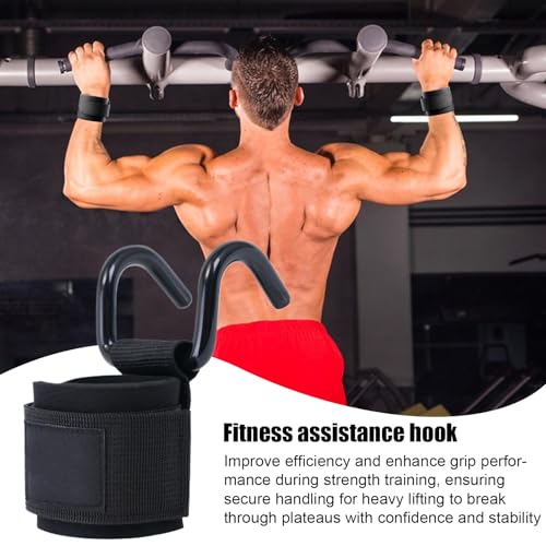 Anti Slip Fitness Lifting Hooks, Adjustable Grip Wristband, Functional Weightlifting Tool, Home Gym Accessory, Pull Up Training Tool with Comfortable Design, Lifting Hooks for Strength