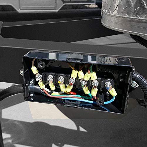 Nilight 2PACK 7 Way Electrical Trailer Junction Box 7 Gang Trailer Wire Connector Junction Box Weatherproof for Rewiring Camper RV Caravans Boat 7 Pole Cable Connection Box,2 Years Warranty - 50061B - color: Junction Box 2PCS