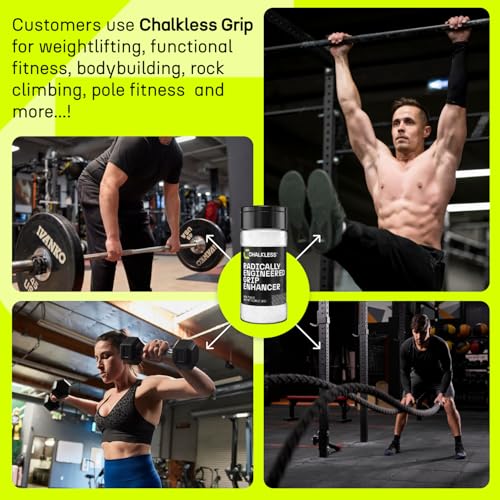 Chalkless Grip Enhancer - Premium Liquid Chalk Alternative & Less Mess Hand Chalk for Weightlifting, Powerlifting, Yoga, Gaming, Climbing, and More, Non-Toxic Long-Lasting & Reliable - style: 8 Gram