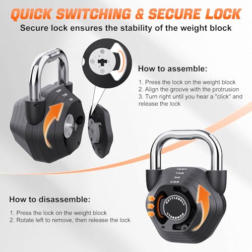 2-in-1 Adjustable Kettlebell for Men& Women Home Gym Exercise | 15-45LB Kettlebells Weight Set, Strength Training, 5.9-30.9LB Adjustable Weights Dumbbell, Full Body Workout