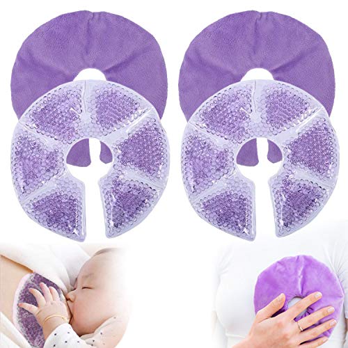 Breast Therapy Pads, Hot Cold Breastfeeding Gel Pads | Breastfeeding Essentials and Postpartum Recovery, Nursing Breast Pads Pain Relief for Mastitis