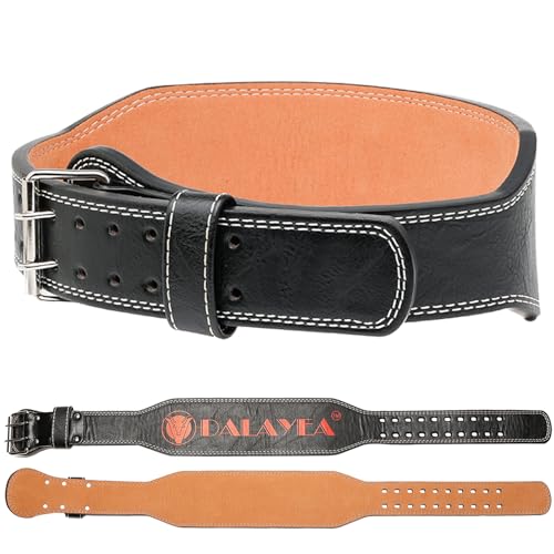 Weight Lifting Belt Gym Fitness, Padded Cowhide Leather Weightlifting Belt, Functional Powerlifting Belt Adjustable Weightlifting Belt - color: Black, size: X-Large