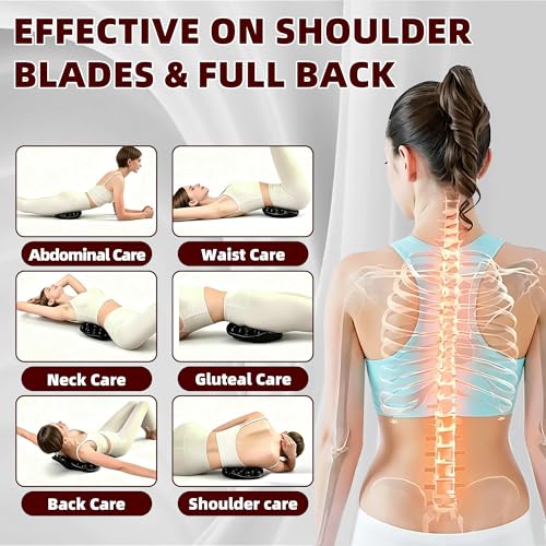 Trigger Point Back Massager, 22 Node Shoulder Blade Release Tool | 22 pressure nodes, curved ergonomic design, adjustable bodyweight pressure, for neck shoulders upper back hips and legs