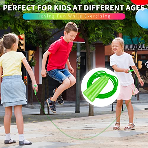 Aneco 48 Pack Kids Jump Rope Set 7.3 Feet Outdoor Jump Ropes Colorful Kids Jumping Ropes Great Sports Activities Birthday Party Favors Gifts