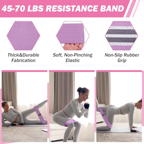 Barbell Pad Set: 10 PCS Gym Equipment Accessories | Squats Hip Thrusts Pad Ankle Straps for Cable Machines Women Men Hip Resistance Band Weight Lifting Straps Wrist Wraps - color: Pink