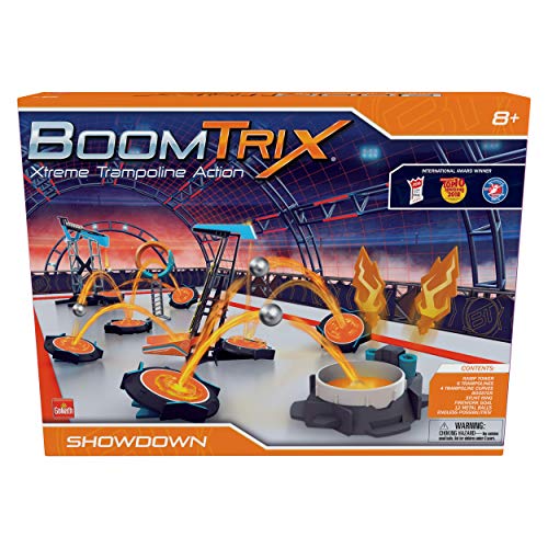 Goliath Boomtrix Showdown Kinetic Metal Ball Chain Reaction Stunt Kit - Fun - Educational - STEM, includes Giant ramp tower that can release up to 15 balls at once - color: Showdown
