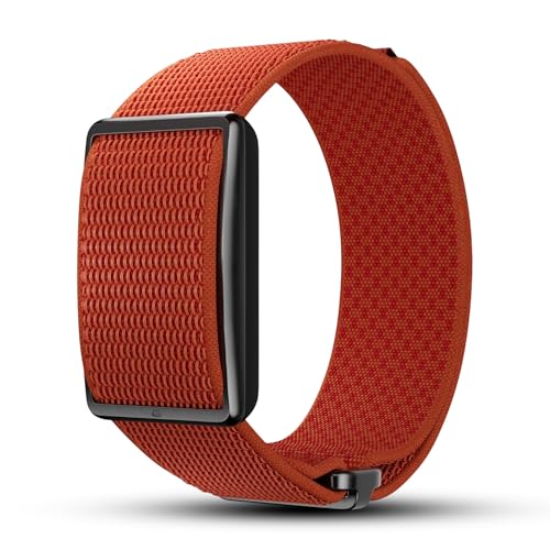 DADO Breathable Nylon Replacement Watch Band Compatible with Polar Loop – Lightweight, Ideal for All Weather Use Sport Strap with Adjustable Hook & Loop Closure - color: Orange Flame