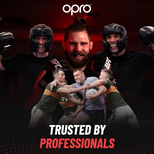 OPRO Instant Custom-Fit Mouth Guard, Dentist-Level Comfort, Protection & Fit - Moldable Mouthguard for Football, Boxing, Rugby, MMA, BJJ, UFC Mouth Piece- Includes Mouth Guard Case (UFC Black, Adult) - color: Ufc Strike - Silver/Black