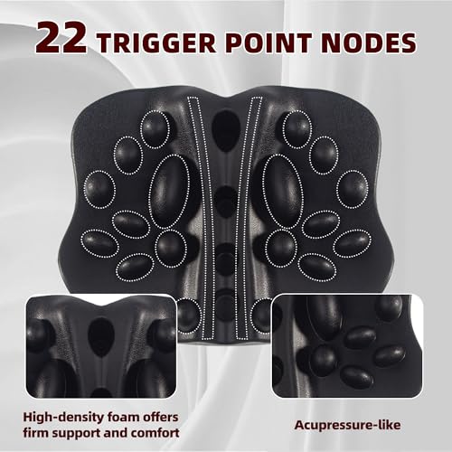 Trigger Point Back Massager, 22 Node Shoulder Blade Release Tool | 22 pressure nodes, curved ergonomic design, adjustable bodyweight pressure, for neck shoulders upper back hips and legs