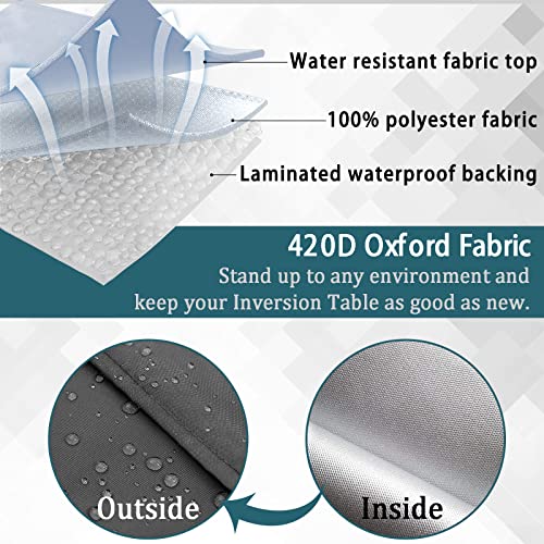 Inversion Table Cover - Dustproof and Waterproof Inversion Equipment Protection Covers (47" L X 28.3" W X 63" H) - Keep Your Inversion Table Safe from Dirt and Scratches - color: Black