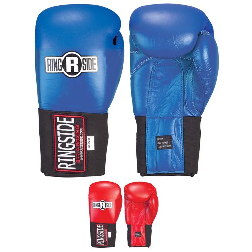 Ringside Competition-Like Safety Sparring Gloves Hook & Loop - color: Blue, size: 10-Ounce