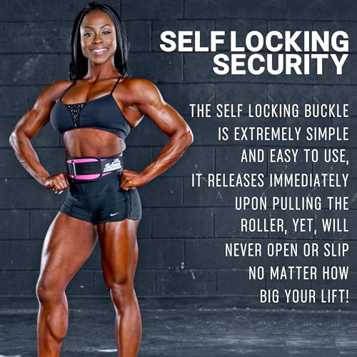 Schiek Sports 2006 Nylon 6 Inches Weight Lifting Belt - Support Belt for Power Lifting - color: Pink, size: X-Small