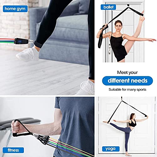 Door Anchor Strap for Resistance Bands, Padded Nylon Workout Door Anchor Fits Loop Bands & Exercise Tubes for Home Gym Physical Therapy - color: Black03 9"