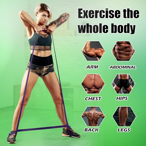 WHATAFIT Resistance Bands, Pull Up Assist Bands with Handles, Door Anchor | Natural Latex Rubber, Progressive Tension, Exercise Loop for Full-Body Fitness, Portable Gym Bag, Warm-Up & Stretch - color: 5-125LBS COLORFUL+GRIP