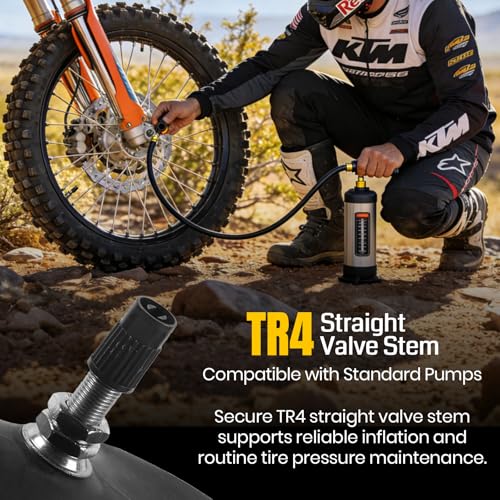 AR-PRO (2-Pack) 110/90-19 & 120/90-19 Heavy-Duty Motorcycle Inner Tubes, 3mm Thick Butyl Rubber Tubes, TR4 Valve Stem, Fits Off-Road, Motocross & Dirt Bike Tires - size: 110/90-19 (4.50 x 19)
