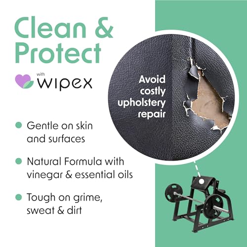 Wipex Fitness Wipes Bucket Refill Roll - EWG Verified - Plant-based Fitness Equipment Wipes, Lemongrass, Eucalyptus & Vinegar to Clean Surfaces, Yoga Mat & Gym Cleaner and Peloton Bikes, 400 Count - size: 1 Count (Pack of 400)