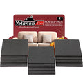 Yelanon Non Slip Furniture Pads -12pcs 4" Grippers Hardwood Floors Non Skid for Furniture Legs,Self Adhesive Rubber Furniture Feet, Anti Slide Furniture Floors Protectors for Keep Couch Stoppers - size: 12pcs 4" Square