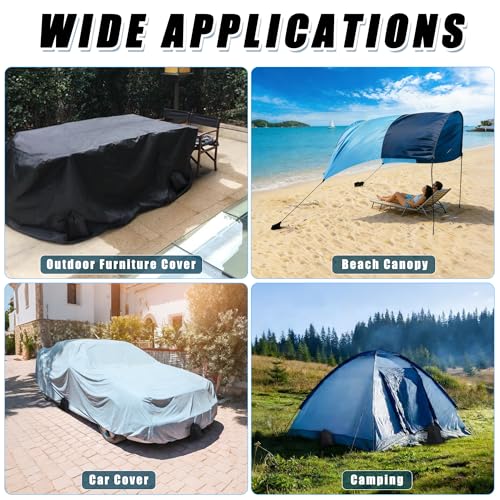 Bylion 2 Pack Beach Shade Accessories- Beach Canopy Wind Assist-600D Sandbags Weight Sun Canopy Assist Kits, Provide Shade in Breezes/No Wind Form Tent-Like Shape(Canopies Excluded) - color: Style 2-Black