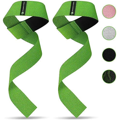 Gradient Fitness Lifting Straps | Wrist Straps for Weightlifting, Deadlift Straps, Lifting Straps for Weightlifting, Straps for Weight Lifting, Weight Lifting Straps for Men/Women, Gym Lifting Grips - color: Green