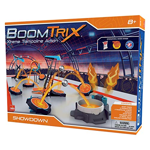 Goliath Boomtrix Showdown Kinetic Metal Ball Chain Reaction Stunt Kit - Fun - Educational - STEM, includes Giant ramp tower that can release up to 15 balls at once - color: Showdown