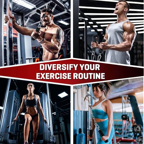 LAT Pulldown Bar Attachments for Pulley Cable Machine, Single D-Handle Tricep Press Down Bar with Rubber Handle, D Handle Cable Accessories for Gym - color: Black-2pcs(Single Handle)