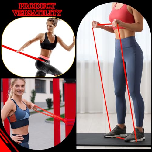 Foilswirl 8 Pcs Resistance Bands Long and Short Pull up Assistance Exercise Workout Bands for Working Out Muscle Training Physical Muscle Training Men and Women - color: Red, size: 15-35 Ibs
