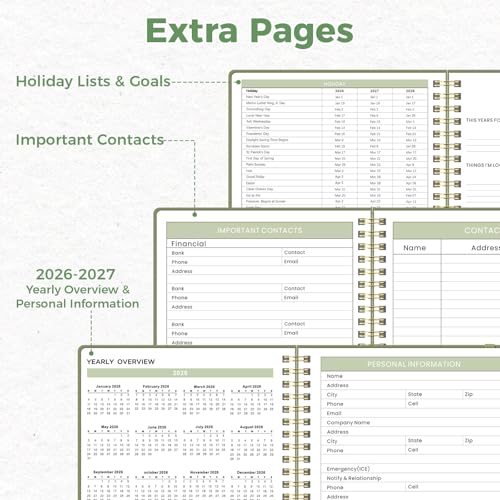 Oucaru Undated Weekly Planner, A5 To Do List Notebook with Goal & Habit Tracker Organizer, 52 Weekly Planner Notebook with Spiral Binding for Office Home School Supplies - size: A5-Green, style: Weekly Planner