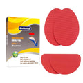 UNIKSTEP 6 Pairs (12 Pieces) Shoe Sole Non Slip Pads, Anti Skid Self Adhesive Rubber Grips, Shoe Bottom Front Sole and Heel Noise Reduction Protector Cushions (Red) - color: Red