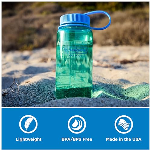 Nalgene 16 oz Wide Mouth Water Bottle | Slim Cup Holder Size, BPA-Free, Durable & Leak Proof, Lightweight Travel Bottle, Clear - color: Clear, size: 16 Ounces