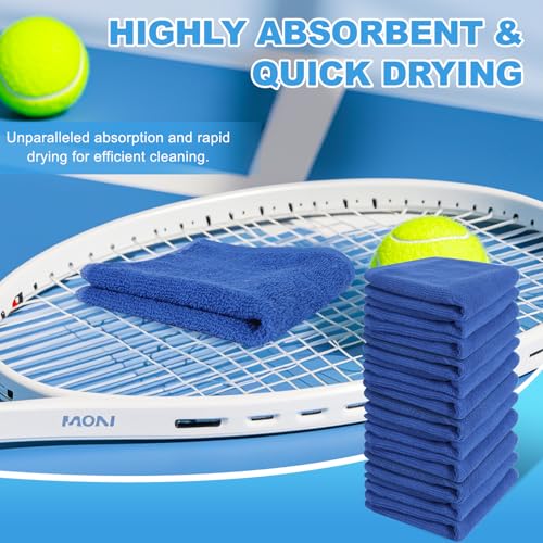 6 Pack 100% Cotton Wash Cloth, 12x12Inch Highly Absorbent and Soft Feel Fingertip Towels, Machine Washable Washcloths for Bathroom, Gym, Hotel, Spa and Kitchen, Blue - color: Blue 6 Pack