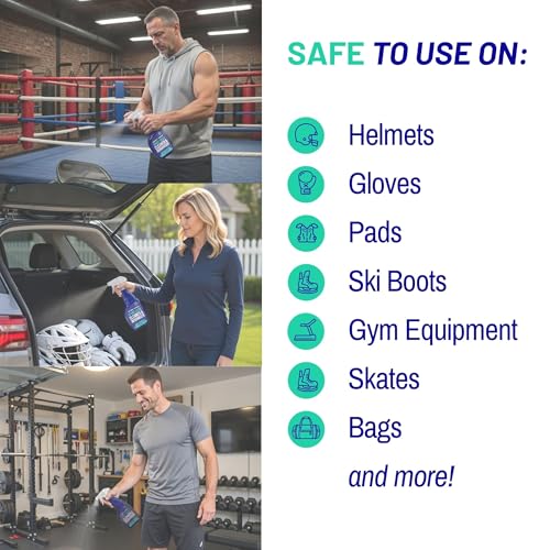 Vapor Fresh Sports Cleaner and Deodorizer - For Boxing Gloves, Sports Pads, Helmets, Gym Bags, Gym Equipment and More - Naturally Powered By Plants, 16 Fl Oz (12-Pack) - size: 16 Fl Oz (Pack of 12)