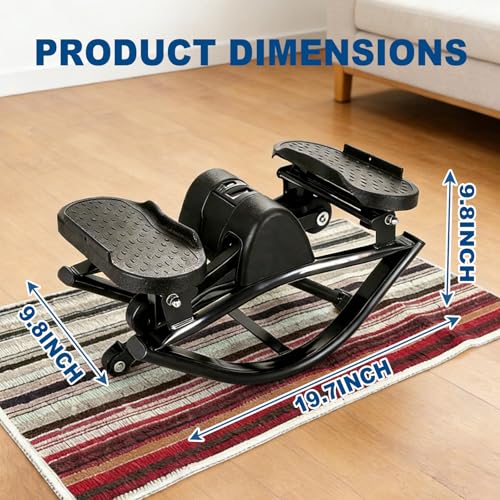 Rock Stepper, Side to Side Exercise Machine, U-Shaped Rock Stepper Machine, Step Rocker Exercise with Uses Silent Technology, Digital Display and Anti-Slip Mat for Home Workout