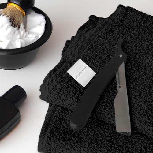 50 PK Saloon Towel Black - color: Black, size: Hand Towel Pack of 50 (16 x 26 inches)