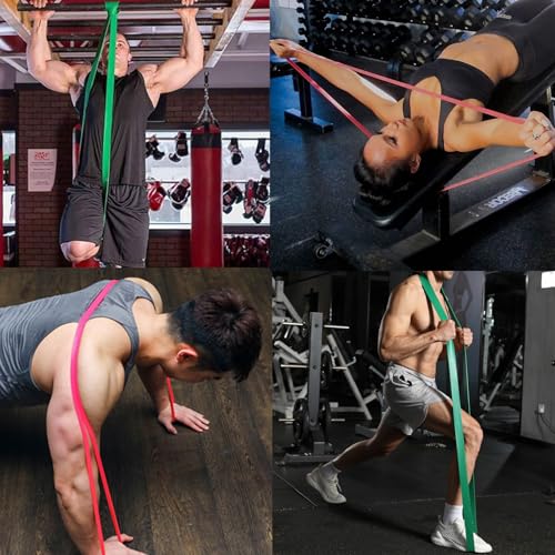 Resistance Bands Pull Up Assistance Bands for Men & Women Working Out Body Stretching Exercise Fitness Training Physical Therapy at Home Office Gym - color: Purple