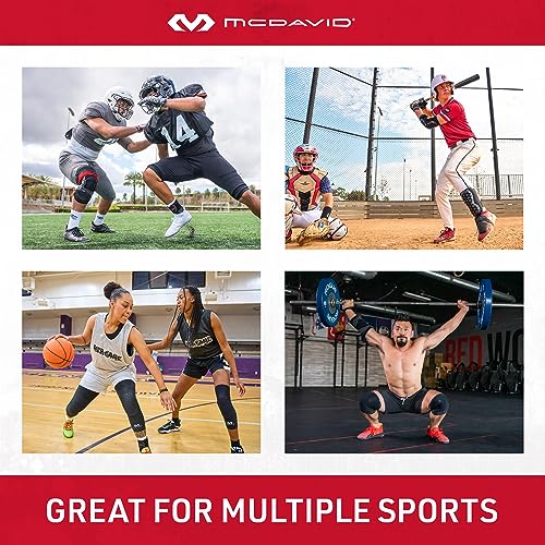 McDavid Gel Knee Brace Sleeve. Elastic Compression Sleeve for Pain, Recovery, Injury. Increases Blood Flow and Stability of the Patella. Left or Right Leg. Arthritis, Bursitis, Tendonitis etc. - size: X-Large