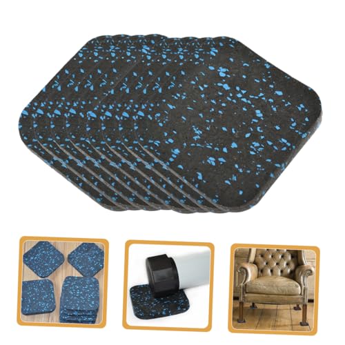 UPKOCH 8pcs Rubber Exercise Mats for Gym Flooring, Shock Absorption Treadmill Pads with Noise Reduction, 100mm X 100mm Thick Rubber Anti-Vibration Mats for Home Workout Equipment