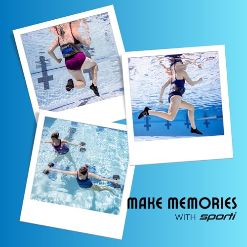 Sporti Fitness Wrist Weights - Water Weights for Aqua Belt Pool Exercise, Comfortable Fit - color: Wrist Weight - Blue - 2lbs