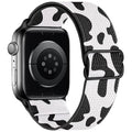 Stretchy Nylon Loop Bands Compatible with Apple Watch 38mm 40mm 41mm 42mm 44mm 49mm Adjustable Soft Elastics Strap Compatible with Apple Watch SE Ultra iWatch Series 8/7/6/5/4/3/2/1 (Cow, for - color: 2-Cow, size: 42mm(Series 3)/44mm/45mm/46mm/49mm