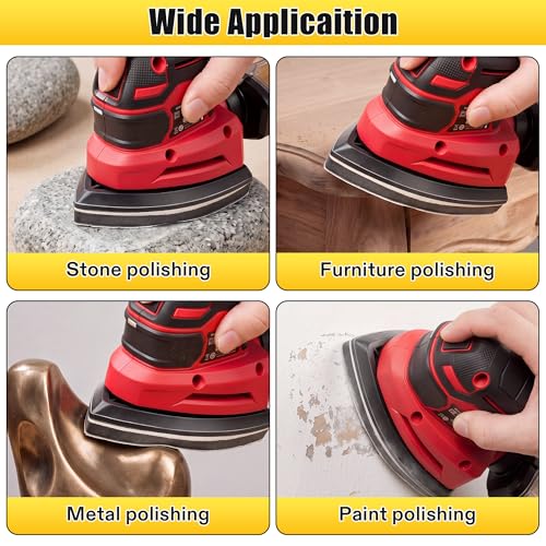 5 Pcs 5 Holes Foam Sanding Pads with Hook and Loop Backing Sander Mouse Detail Sanding Interface Pad to Increasing Flexibility and Balancing Pressure - color: Black and White, size: 5 Holes