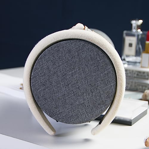 Velvet Headband Holder Organizer, Tower Hair Band Stand Display, Headbands Accessories Jewelry Storage for Girls Bedroom Desk (Gray Linen) - color: Vertical Gray Linen