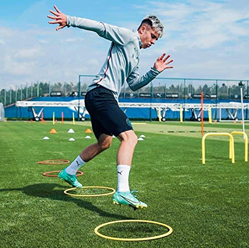 FORZA Agility Rings [12 Pack] | Speed & Agility Training Equipment for Athletes - Available in 10 Colors - color: Electric Blue